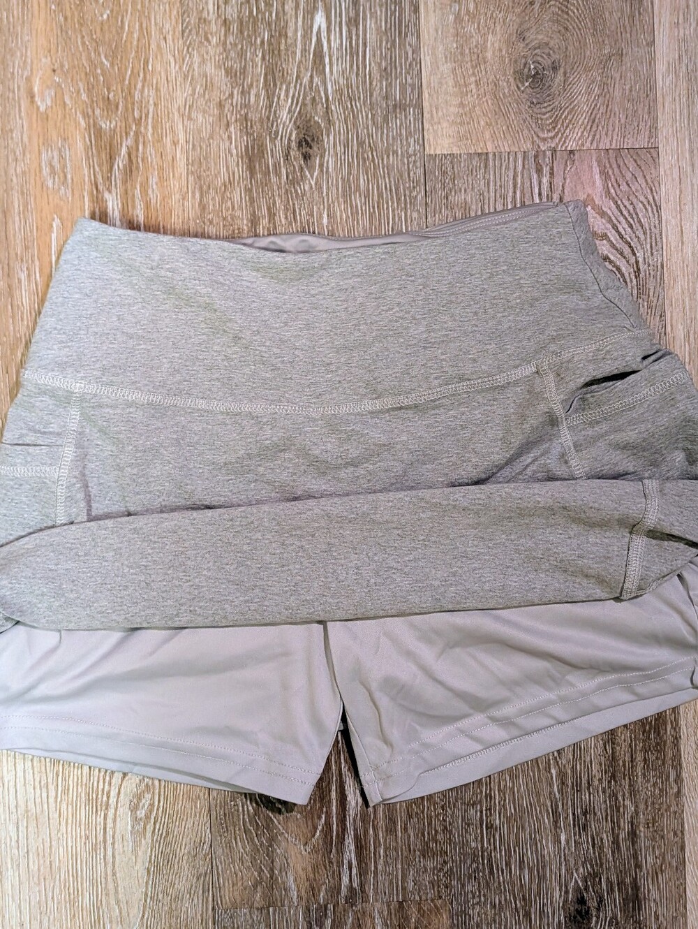 Natural Reflections Light Gray Athletic Skort Shorts